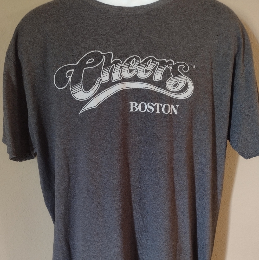 Cheers Boston T-Shirt Gray Norm Normisms 80s TV Show Gildan Heavy Cotton large
